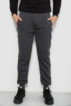 Спортивные штаны мужские на флисе, цвет серый, 244R6120, AGER, размер XL