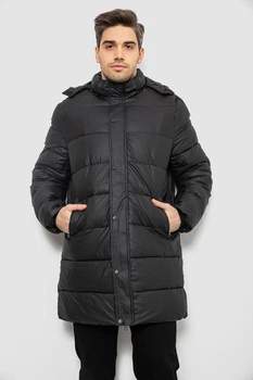 Куртка мужская зимняя удлиненная, цвет черный, 244RH76-15, AGER, размер 3XL