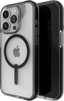 Чехол противоударный ZAGG Gear4 Crystal Palace MagSafe для Apple Iphone 15 Pro Max (6.7") Прозрачный + Black Clear Case