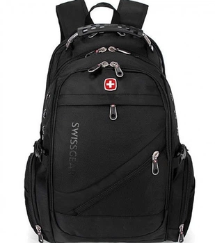 Універсальний чоловічий рюкзак Swiss Gear 8810 35 л, USB з дощовиком Чорний