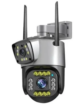 Уличная 4G Wi-Fi IP-камера видеонаблюдения V380 с двойным объективом и датчиком движения