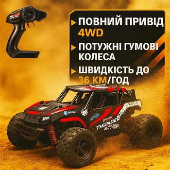 Радиоуправляемая машинка джип багги 4WD 26см с противоударным корпусом, резиновыми шинами и скоростью до 36 км/ч