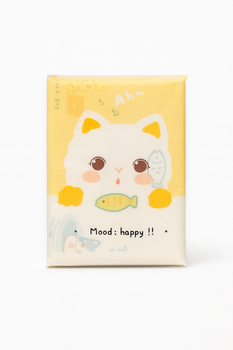 Салфетки сухие детские с рисунком “Mood Happy Cat” без запаха, трехслойные, 8шт.