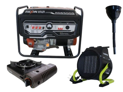 Бензиновый генератор EF Power RD6500S + газовая плитка Orcamp CK-505 + электрический обогреватель Gardyer HE2000