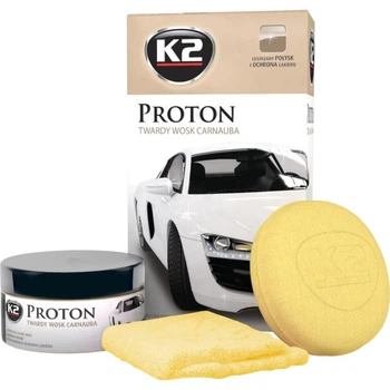 Поліроль кузова K2 PROTON з твердим воском Карнауба з губкою та мікрофібкрою 200 мл (3035507)