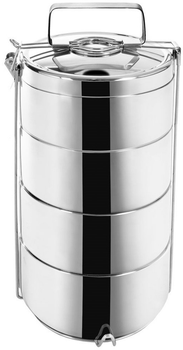 Zestaw pojemników termicznych Orion czteropoziomowy stalowy 4x900 ml (8592381110727)