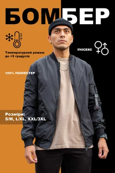 Чоловіча Класичка Куртка Бомбер 2026 Black L/XL (8056058)