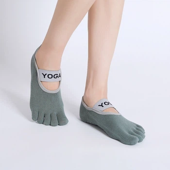 Шкарпетки Для Йоги Love Yoga із Закритими Розділеними Пальцями, розмір 35-40, зелений
