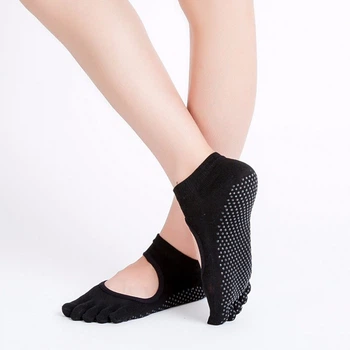 Шкарпетки для Йоги Yoga Socks із Закритими Пальцями, розмір 35-39, чорний