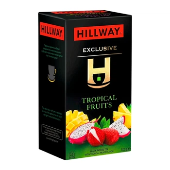 Чай чорний HILLWAY байховий дрібний з ароматом тропічних фруктів 25 пакетиків