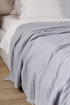 Плед 120х200 см COTTON серый (039529) 4823093470613