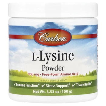 Л-Лизин Carlson Labs (L-Lysine) 960 мг 100 г