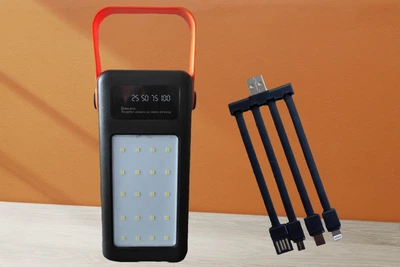 Большой Power Bank 50000 mAh Для Смартфона Павербанк 50000 Быстрая Зарядка Viaking Чёрный YM-644CX