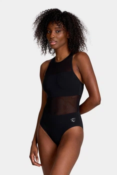 Купальник жіночий Arena MESH PANELS SWIMSUIT VENT BACK 006658-500 46 Чорний