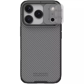 Противоударный Карбоновый чехол Nillkin CamShield Pro для Apple iPhone 17 Pro (6.3") Black