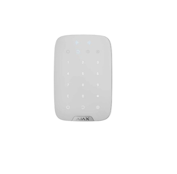 Сенсорная клавиатура Ajax Systems KeyPad Plus White беспроводная DESFire EV1 EV2 до 1700 м для сигнализации (KeyPad Plus)