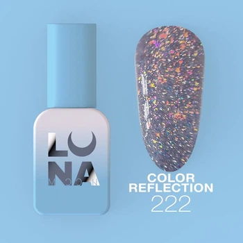 Светоотражающий гель лак LunaMoon Reflection №222 (8мл, лунный фиолет) для маникюра и педикюра