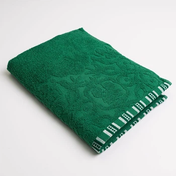 Полотенце для рук и лица махровое с орнаментом GM Textile 40х70см 400г/м2 (Зеленый)
