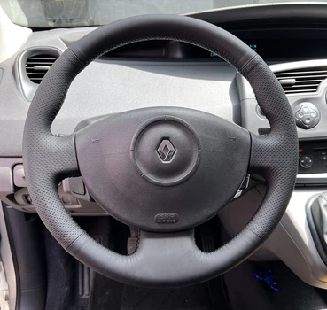 Чехол-Оплетка на руль из натуральной кожи для Renault Megane 2/ Scenic 2/ Kangoo 2