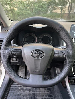 Чехол-Оплетка на руль из натуральной кожи для Toyota Corolla 2010-2013/ RAV4 / Auris