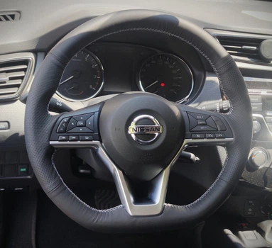 Чехол-Оплетка на руль из натуральной кожи для Nissan Qashqai / Rogue