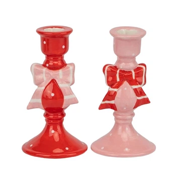 Набір 2х високих керамічних свічників Candlesticks 17 см