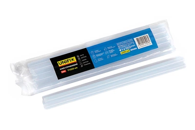 Стержень клеевой Unifix 7 x 200мм прозрачный (6шт) пакет (951450)