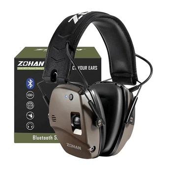 Наушники тактические активные ZOHAN PROHEAR 030 Bluetooth 22dB NRR для тира, стрельбы, приглушения выстрелов