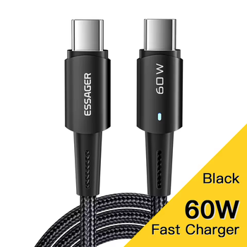 Кабель зарядки Type C - Type C Essager 60W 2м