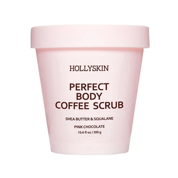 Скраб HollySkin для тіла ідеально гладкої шкіри Perfect Body Coffee Scrub Pink Chocolate 300 г