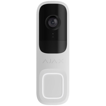 Видеозвонок Ajax Doorbell White RAL 9003 с 4Мп камерой и подключением по Wi-Fi Белый