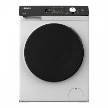 Пральна машина Hitachi фронтальна, 8кг, 1400, a+++, 60см, дисплей, пара, інвертор, люк чорний, білий bd-802hvow