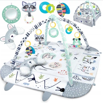 Интерактивный коврик для младенцев Ricokids 3в1 серый