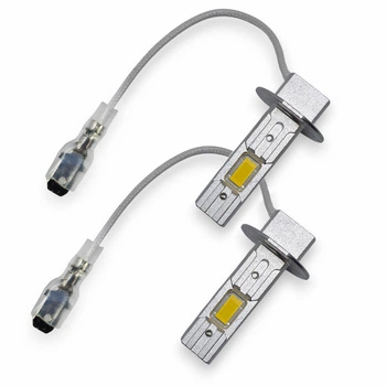 Автомобильные светодиодные лампы с цоколем H3 16 LED 100W 12V 30000Lm 3000K комплект (37463)