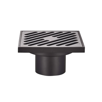 Душовий трап KOER FD10-100x100-180-BLACK (прямий відвід) (Чорний) (KR3414)