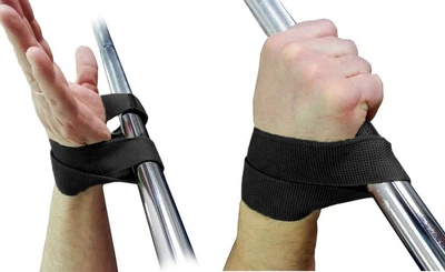 Лямки атлетические EasyFit для турника и перекладины черные (A-021827)