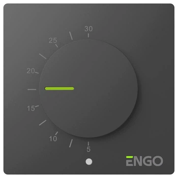 Терморегулятор ENGO CONTROL ESIMPLE230B проводной, непрограммируемый, 230 В (черный)