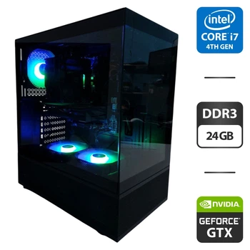Компьютер 1stPlayer Mi7-A Tower / Intel Core i7-4790 (4 (8) ядра по 3.6 - 4.0 GHz) / 24 GB DDR3 / 512 GB SSD + 500 GB HDD / nVidia GeForce GTX 1650, 4 GB GDDR6, 128-bit / 500W б/у