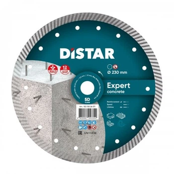Круг алмазный отрезной Distar Turbo Expert 230 бетон 5D (10215026011)