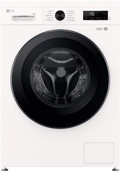 Стиральная машина LG серии 6 Motion™ Steam™ F2Y1NS6W, фронтальная, узкая, 6 кг, 1200, A+++, 44 см, 10 программ, дисплей, пар, инвертор, белый с черным люком
