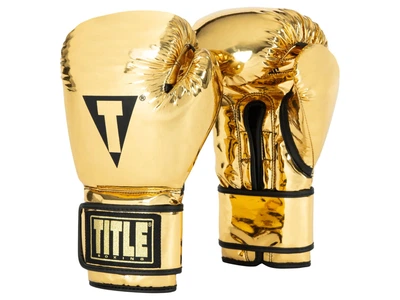 Рукавички тренувальні TITLE Boxing Limited Gold Pro Training Boxing Gloves 14 унцій золотий (5812)