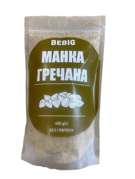 Манка гречневая без глютена Bebig с морковью, луком и укропом 450 г