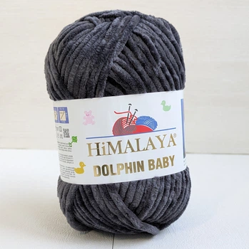 Пряжа Himalaya dolphin baby № 80394 темно-сірий (графітовий)
