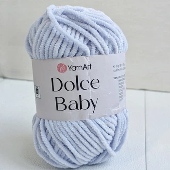 Пряжа YarnArt Dolce Baby №776 светло-серый, (нити плюшевые, тонкие)