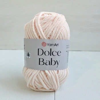 Пряжа YarnArt Dolce Baby №779 светло-персиковая, (нити плюшевые, тонкие)