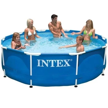 Бассейн Каркасный Круглый для Всей Семьи Intex Голубой 305 x 76 см