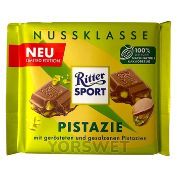Шоколад молочний Ritter Sport PISTAZIE Солона Фісташка 100 г (0181)