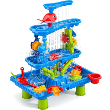 Stolik wodny Woopie 4w1 Piaskownica Wodospad XL 4-Poziomowy Delfin 55655 (5906280655655)
