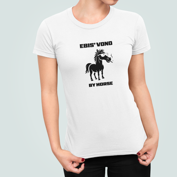 Женская футболка Stedman с принтом Ebis` vono by horse Конь Белый L