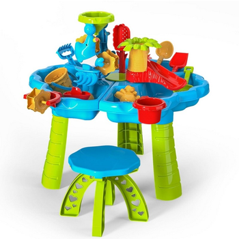 Stolik wodny Woopie 2w1 Piaskownica z Krzesełkiem Aquapark Delfin 55686 (5906280655686)